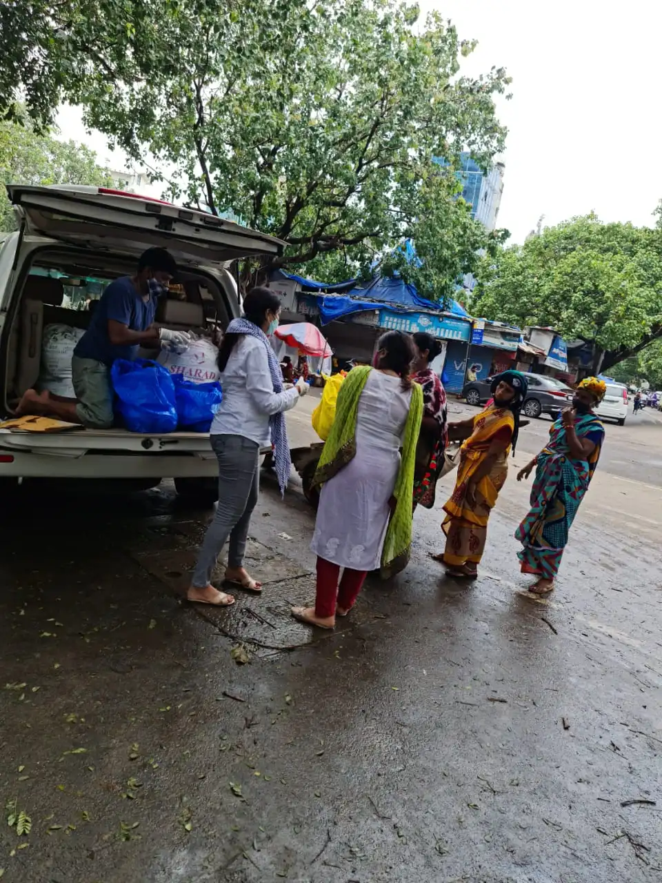 Organized food donation drives during covid-19 pandemic to feed the underprivileged, families of the patients and front-line warriors.