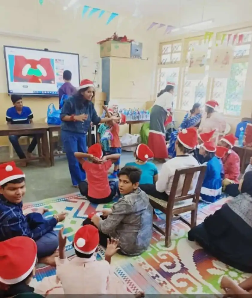 Christmas celebration and spending quality time with special children. BMC School Bandra East.