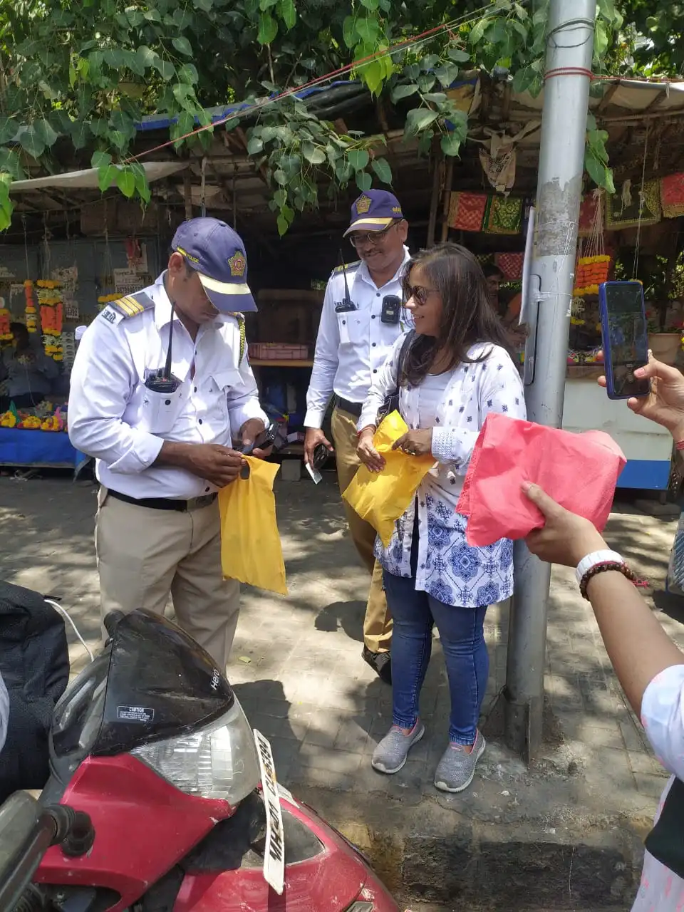 The summer, the traffic police are out on the roads even during heatwaves. As a kind gesture, summer essentials were provided initiative is taken by WE 4 O₂ FOUNDATION